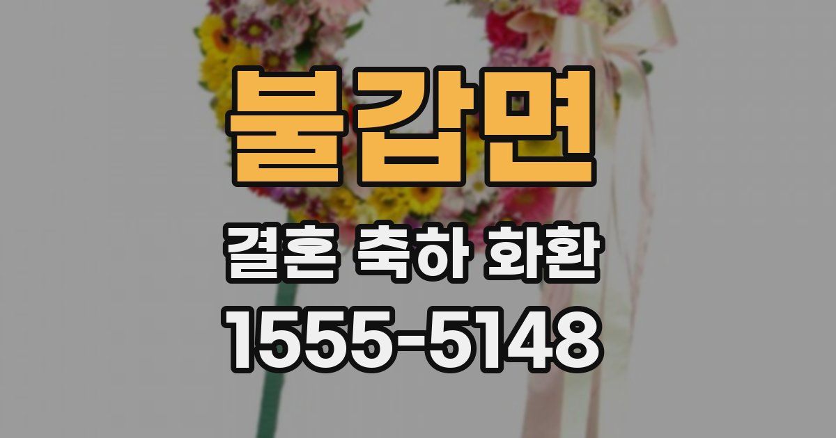 불갑면 결혼 축하 화환