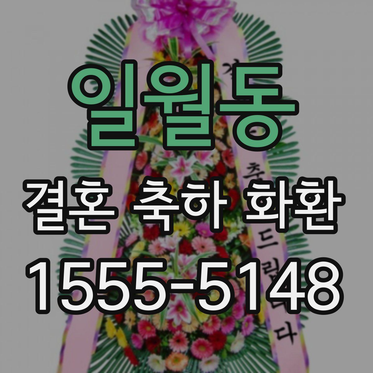 일월동 결혼 축하 화환