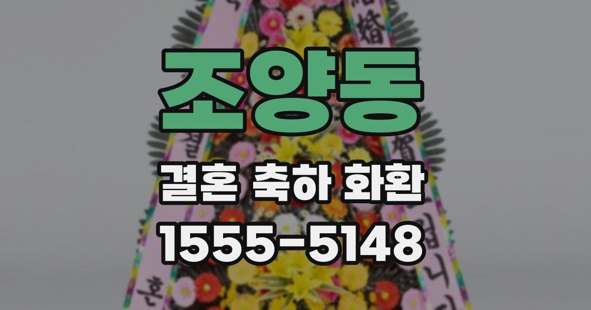 조양동 결혼 축하 화환