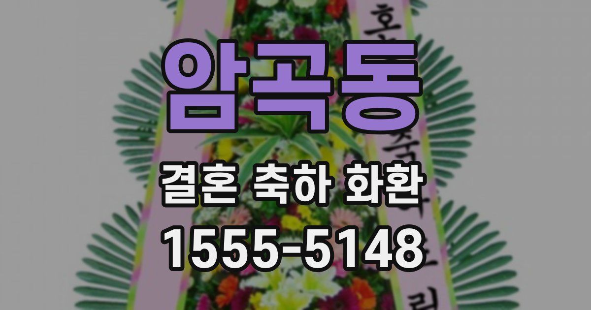 암곡동 결혼 축하 화환
