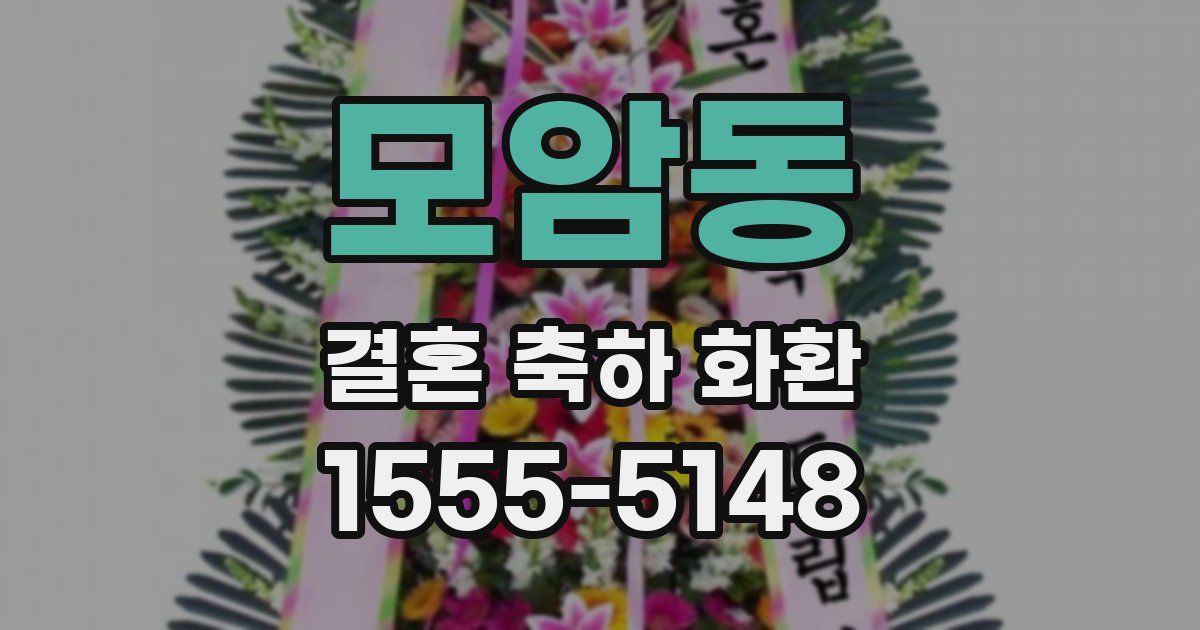 모암동 결혼 축하 화환