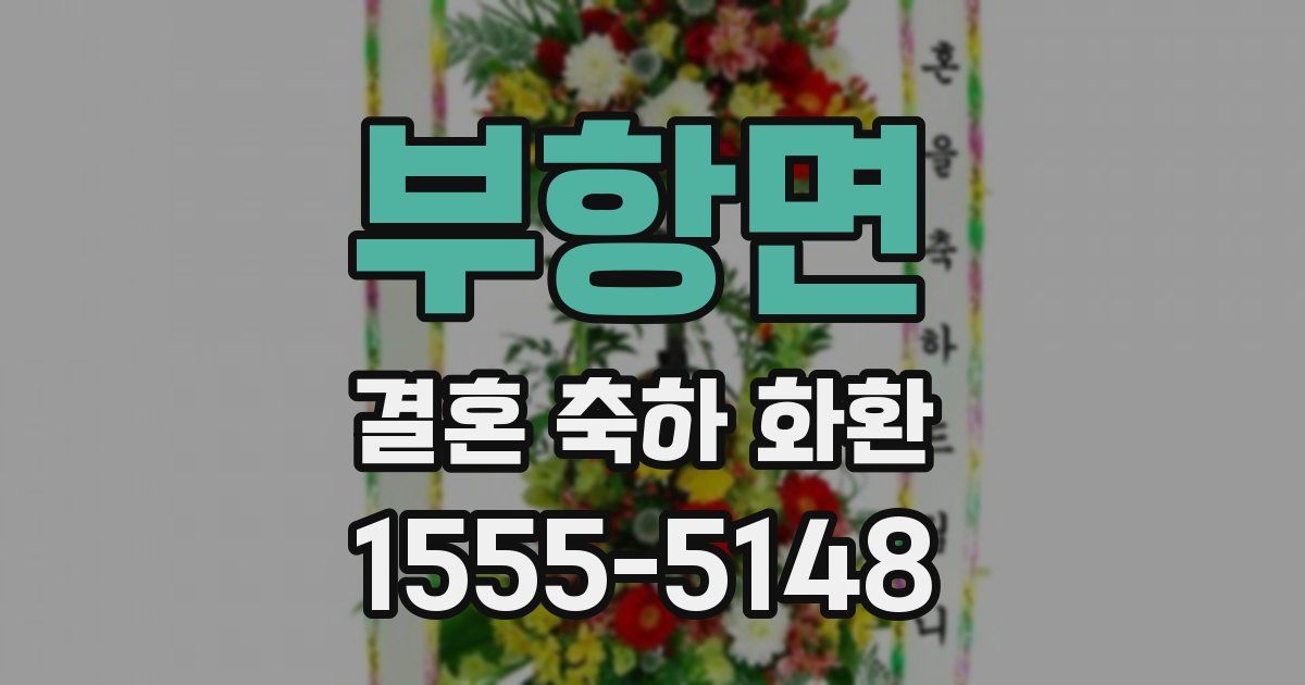 부항면 결혼 축하 화환