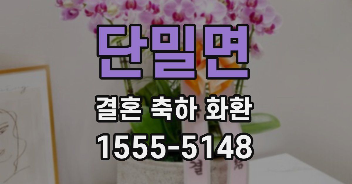 단밀면 결혼 축하 화환