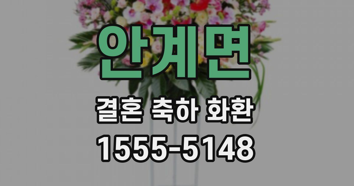 안계면 결혼 축하 화환