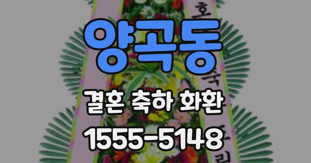양곡동 결혼 축하 화환