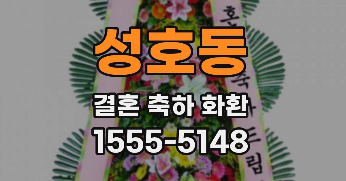 성호동 결혼 축하 화환