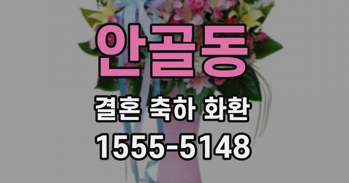 안골동 결혼 축하 화환