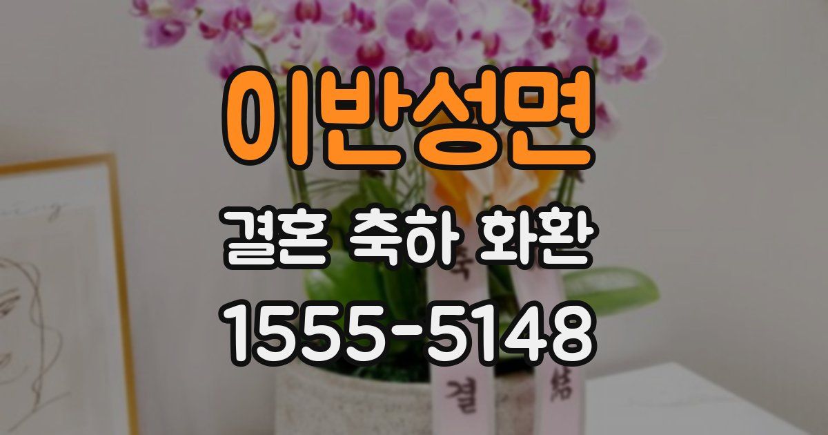 이반성면 결혼 축하 화환
