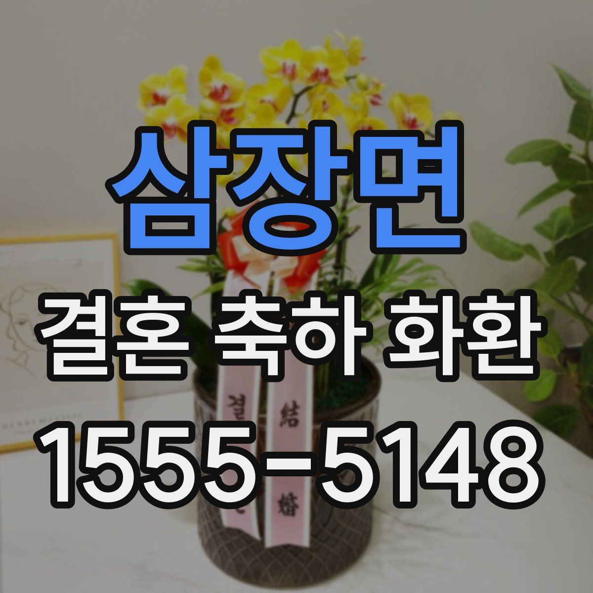 삼장면 결혼 축하 화환