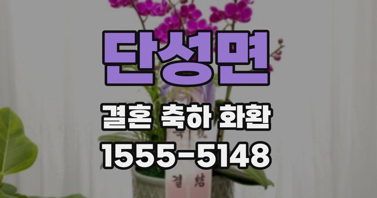 단성면 결혼 축하 화환
