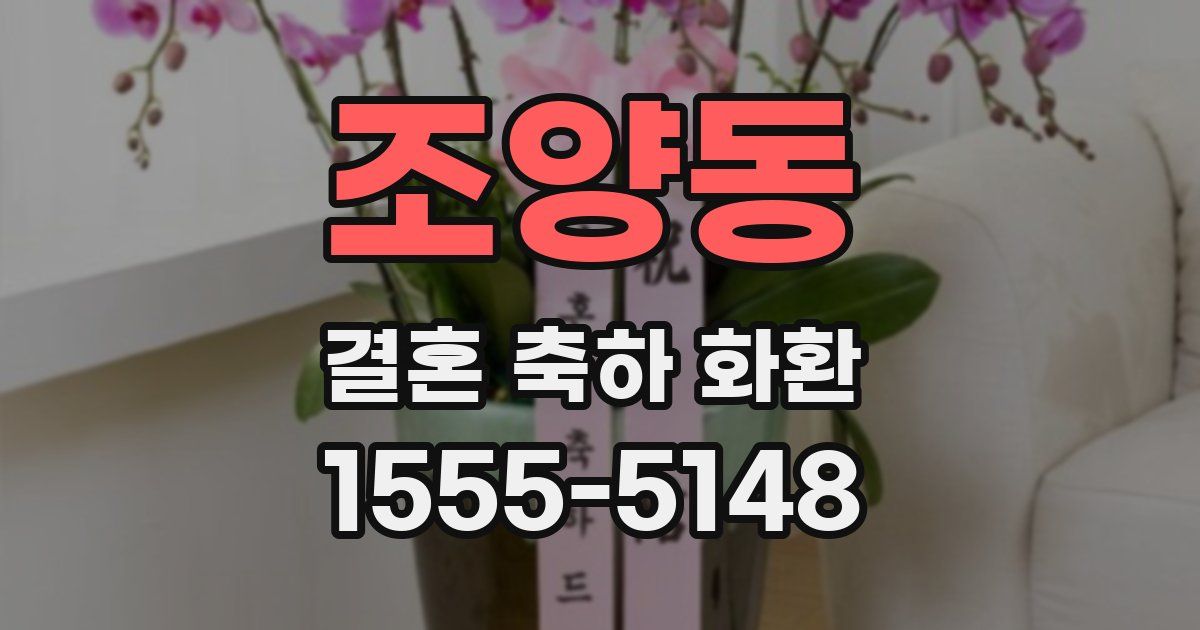조양동 결혼 축하 화환