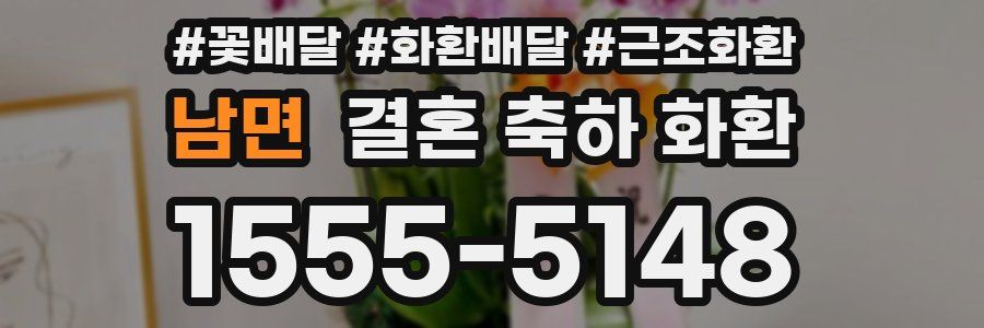 남면 결혼 축하 화환