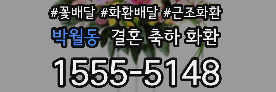 박월동 결혼 축하 화환