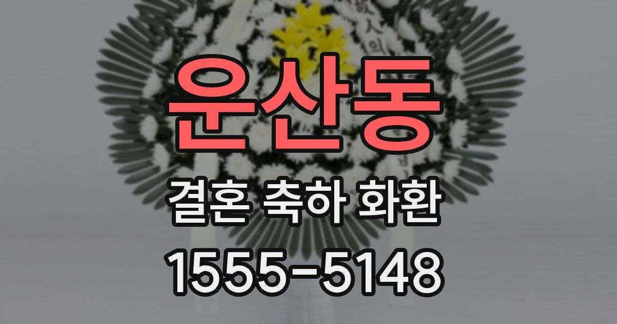 운산동 결혼 축하 화환