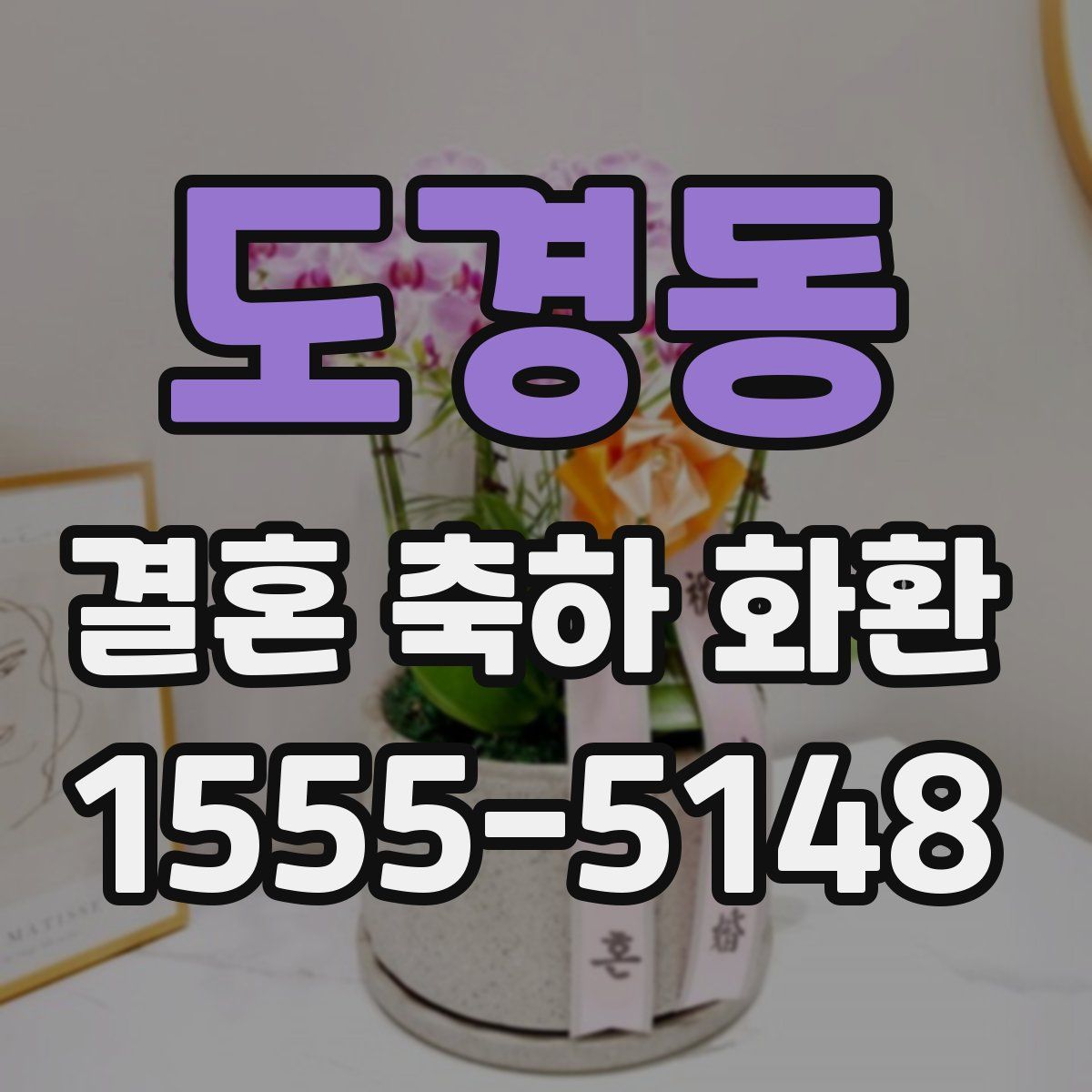도경동 결혼 축하 화환