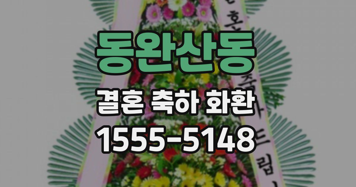 동완산동 결혼 축하 화환