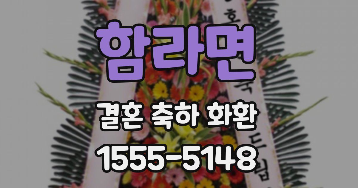 함라면 결혼 축하 화환