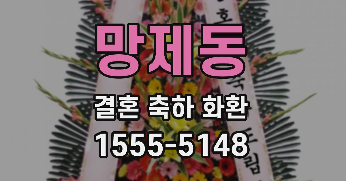 망제동 결혼 축하 화환