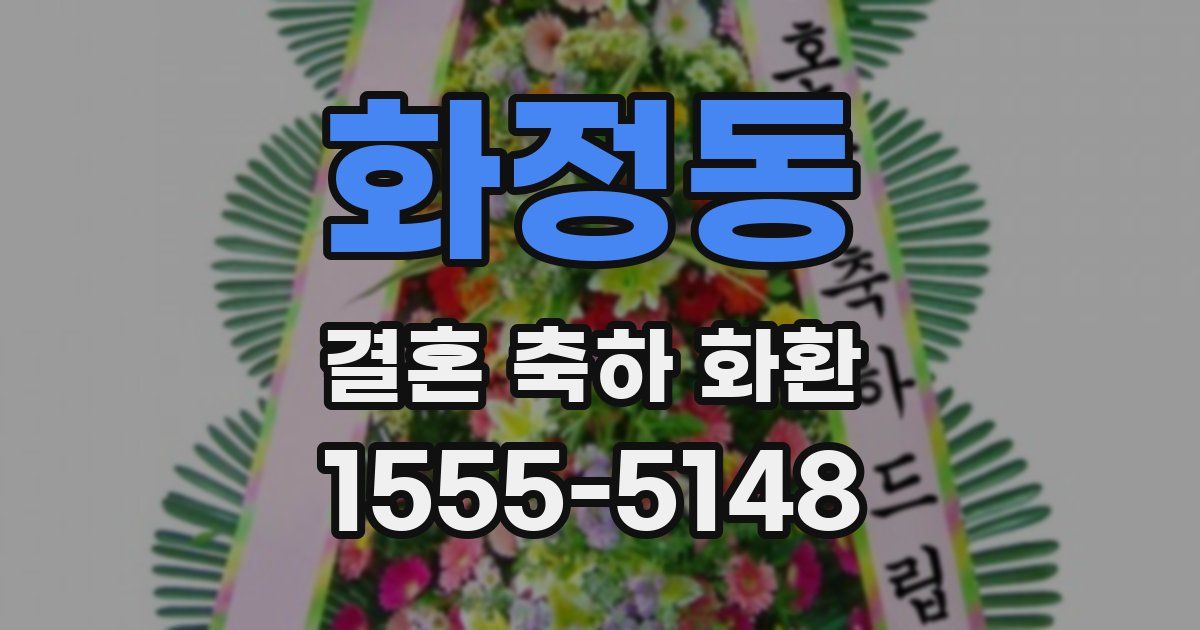 화정동 결혼 축하 화환