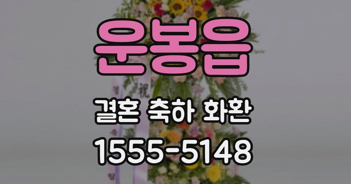 운봉읍 결혼 축하 화환