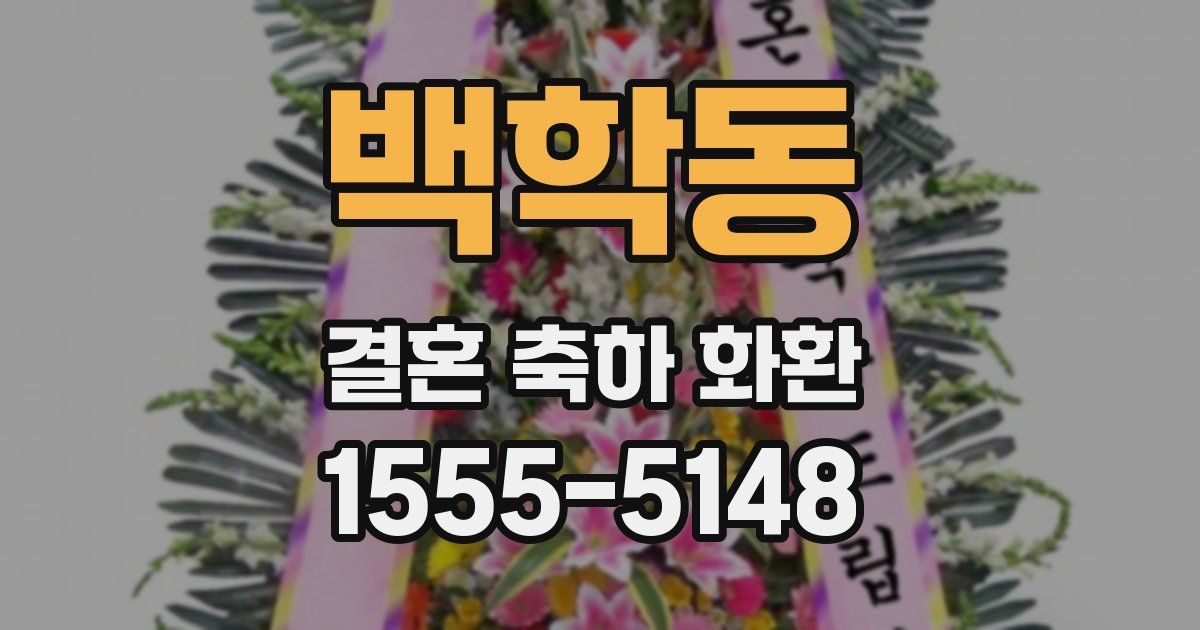 백학동 결혼 축하 화환
