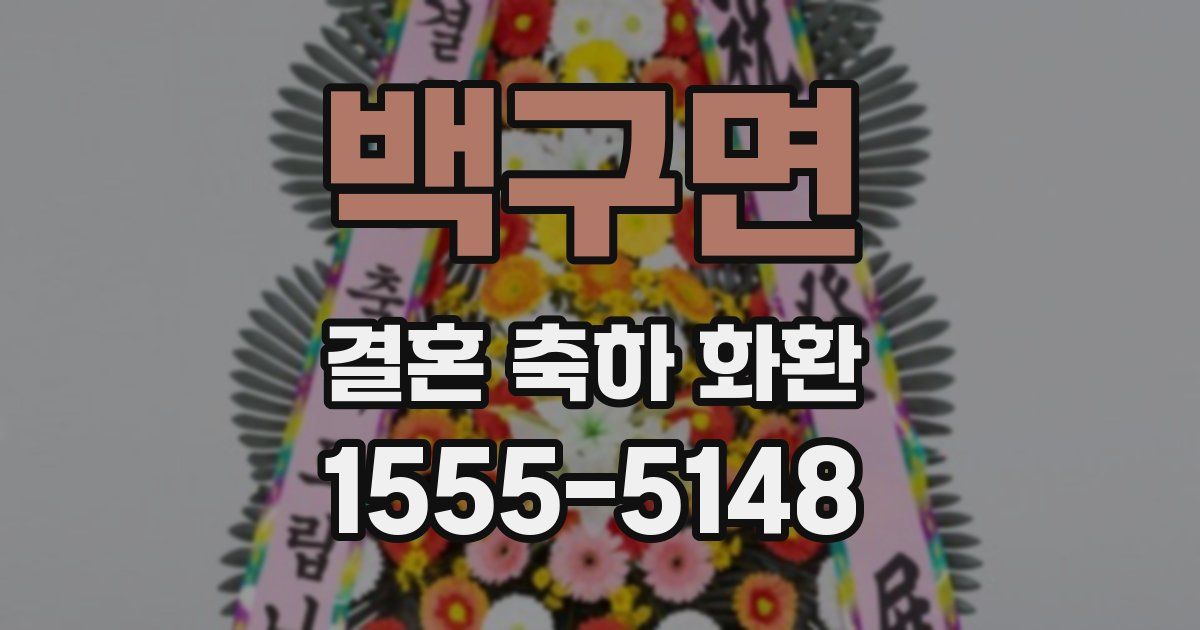백구면 결혼 축하 화환