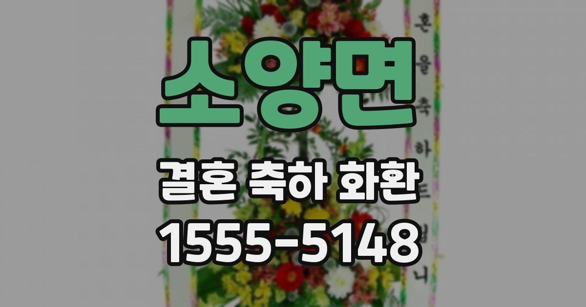 소양면 결혼 축하 화환