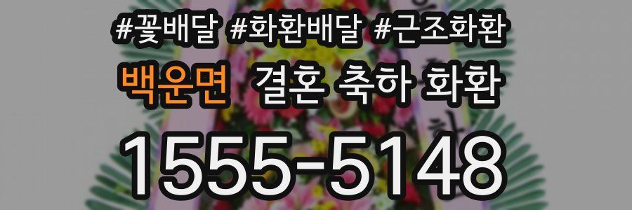 백운면 결혼 축하 화환