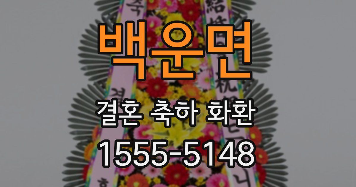 백운면 결혼 축하 화환