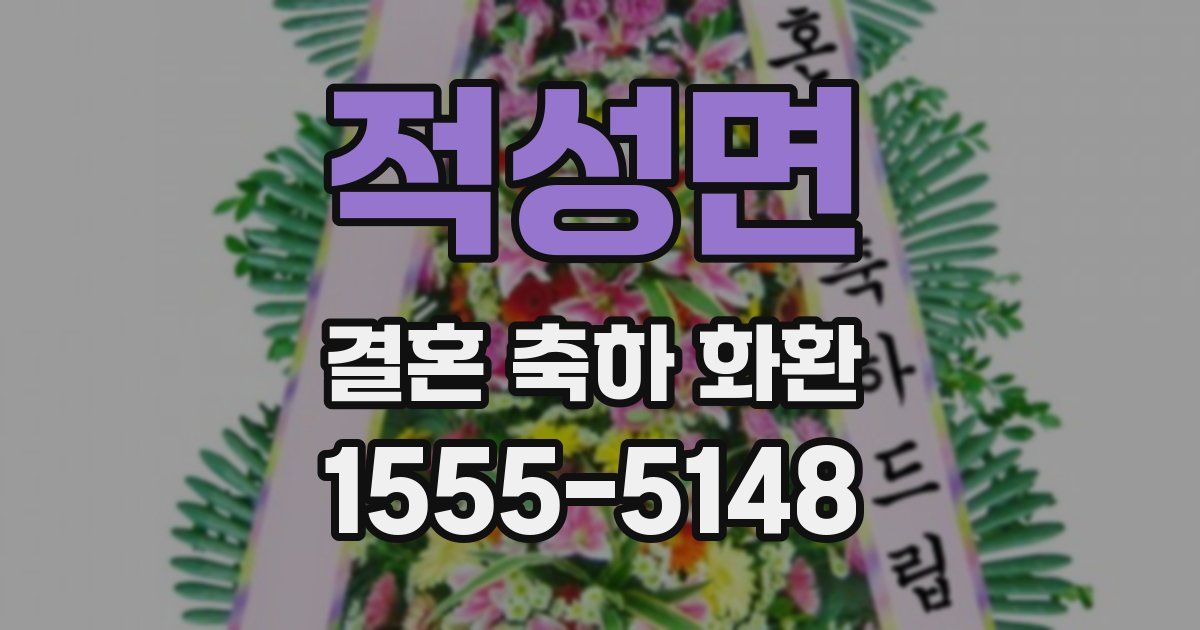 적성면 결혼 축하 화환