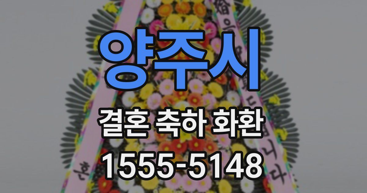양주시 결혼 축하 화환