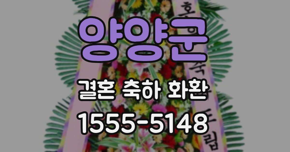 양양군 결혼 축하 화환