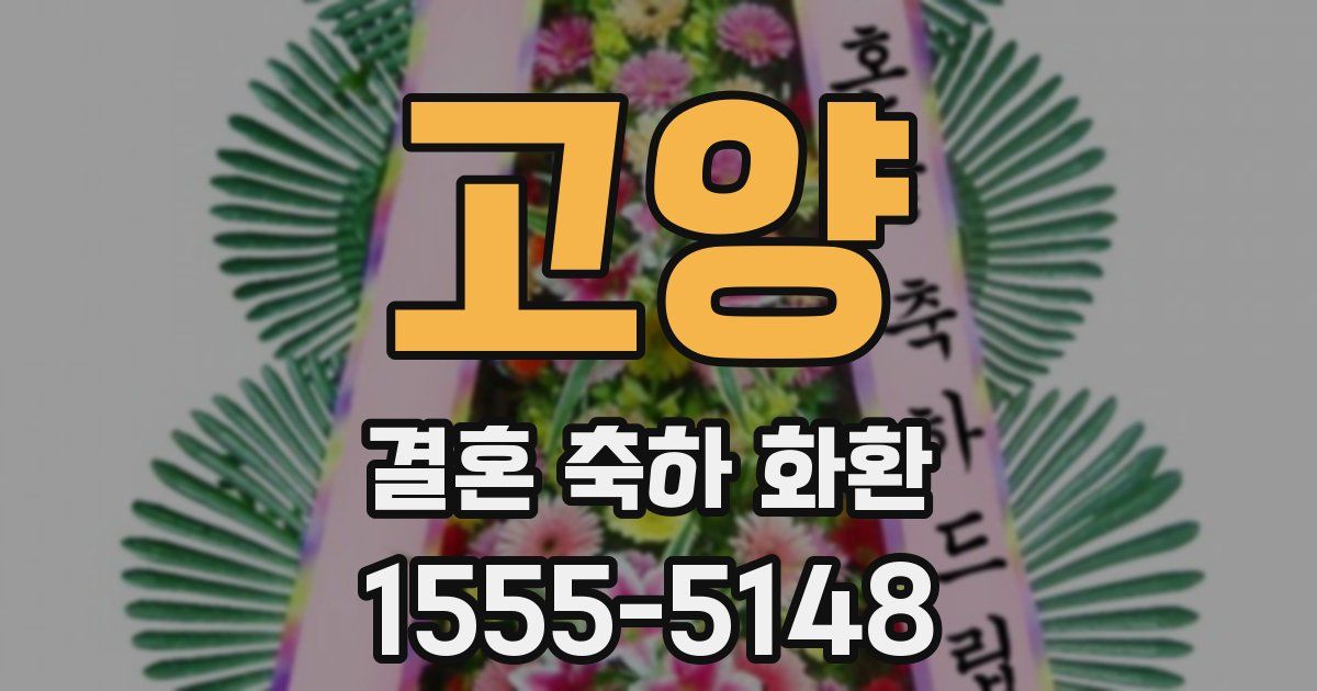 고양 결혼 축하 화환