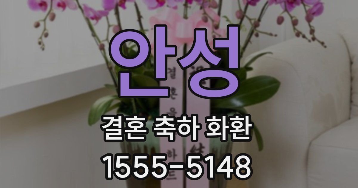 안성 결혼 축하 화환