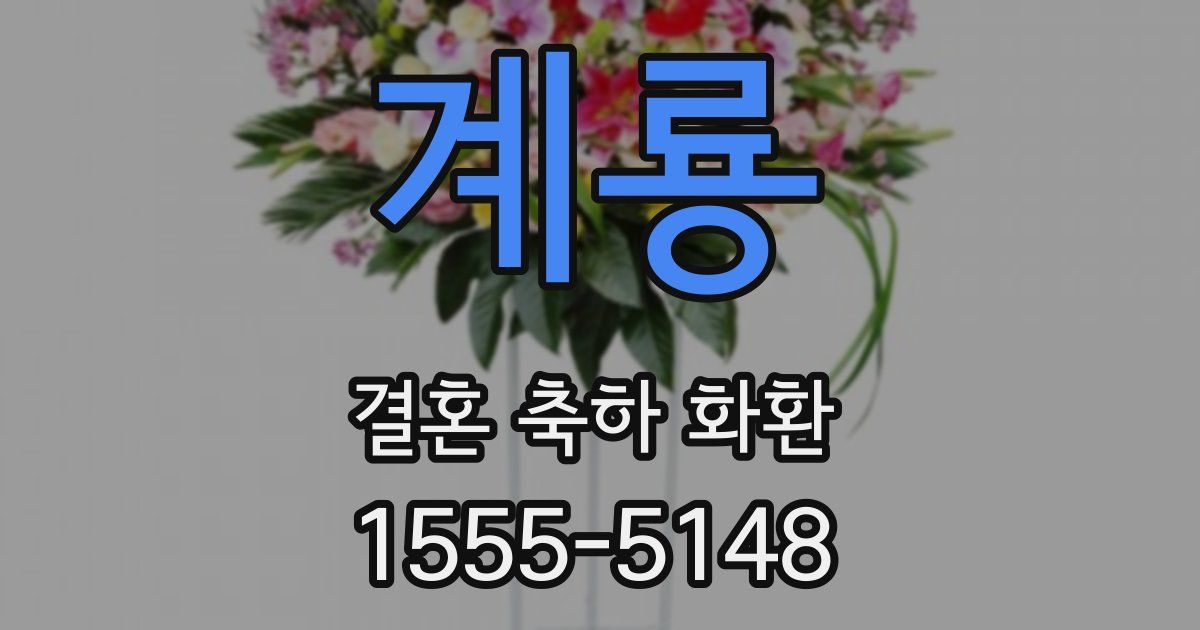 계룡 결혼 축하 화환