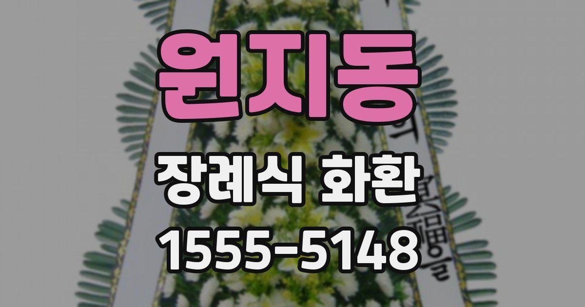 원지동 장례식 화환