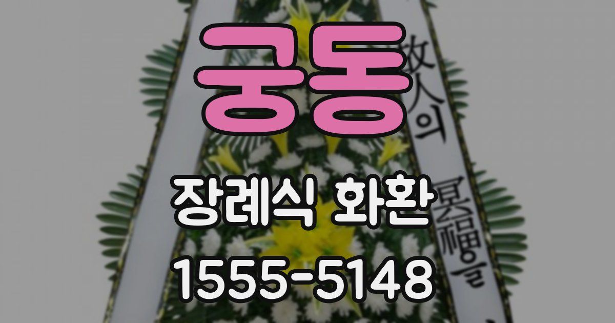 궁동 장례식 화환
