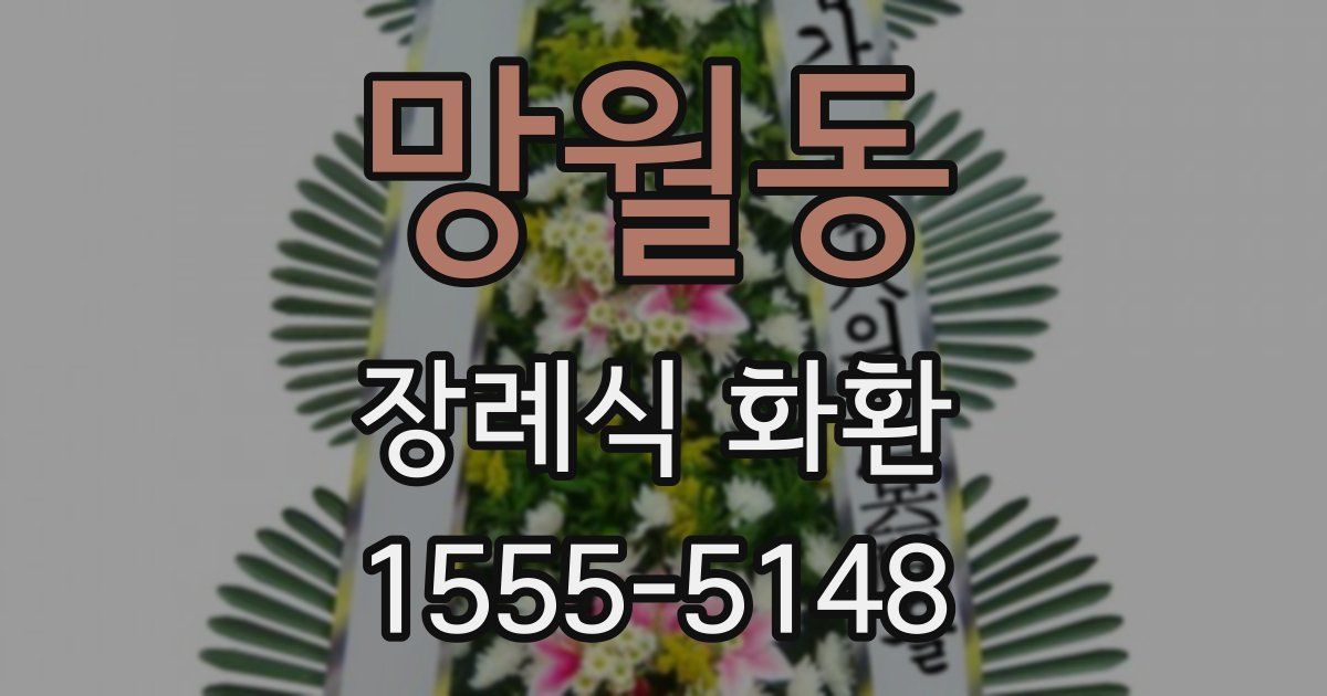 망월동 장례식 화환