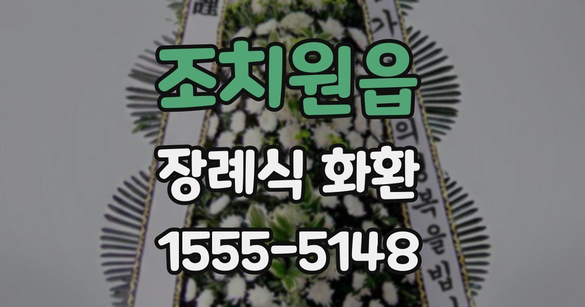 조치원읍 장례식 화환