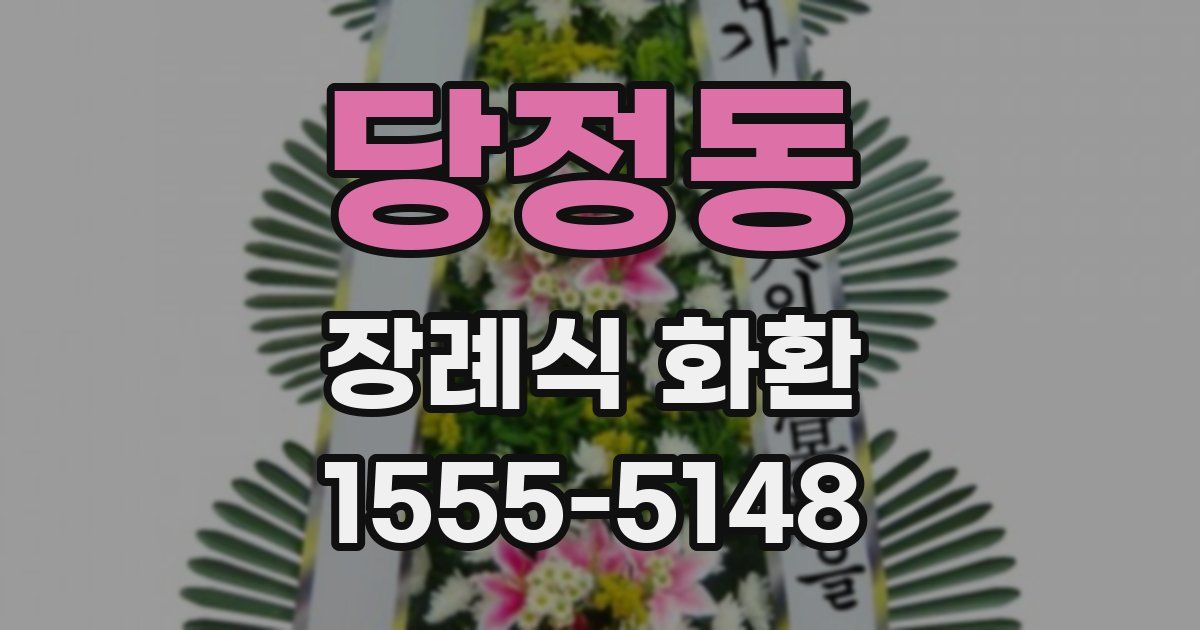 당정동 장례식 화환