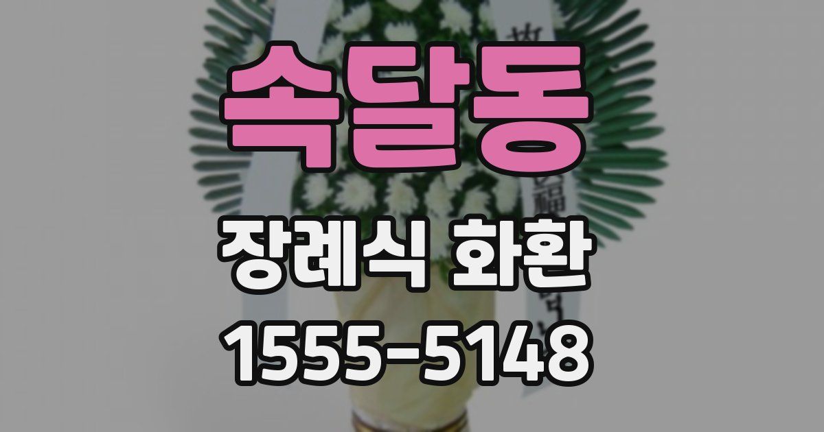 속달동 장례식 화환