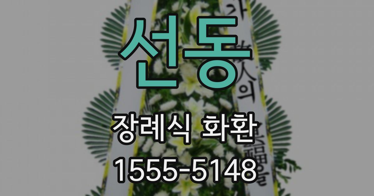 선동 장례식 화환