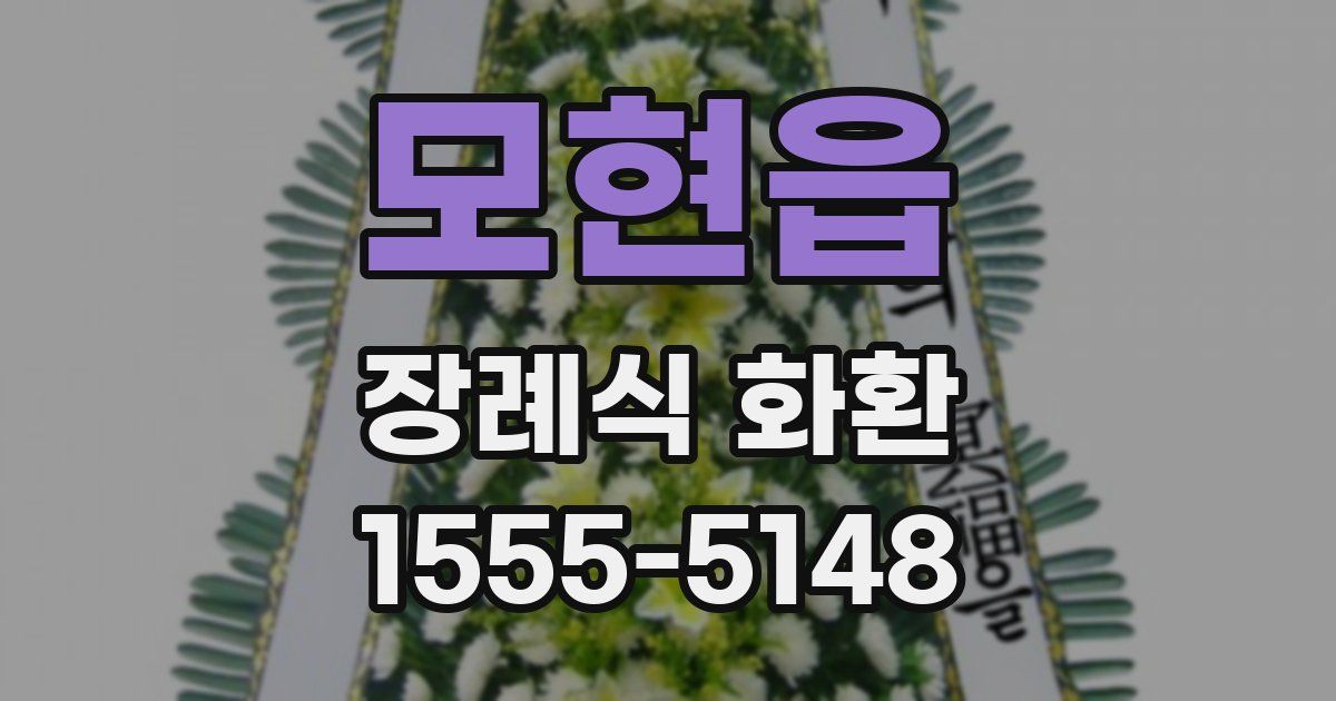 모현읍 장례식 화환