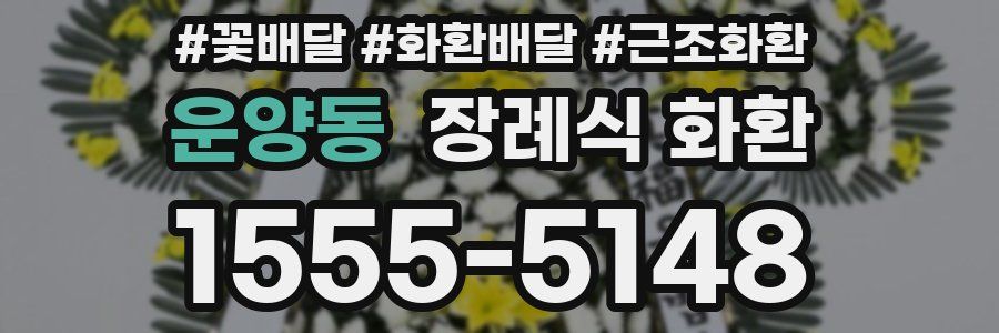운양동 장례식 화환