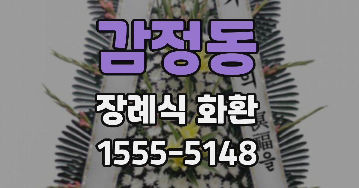 감정동 장례식 화환