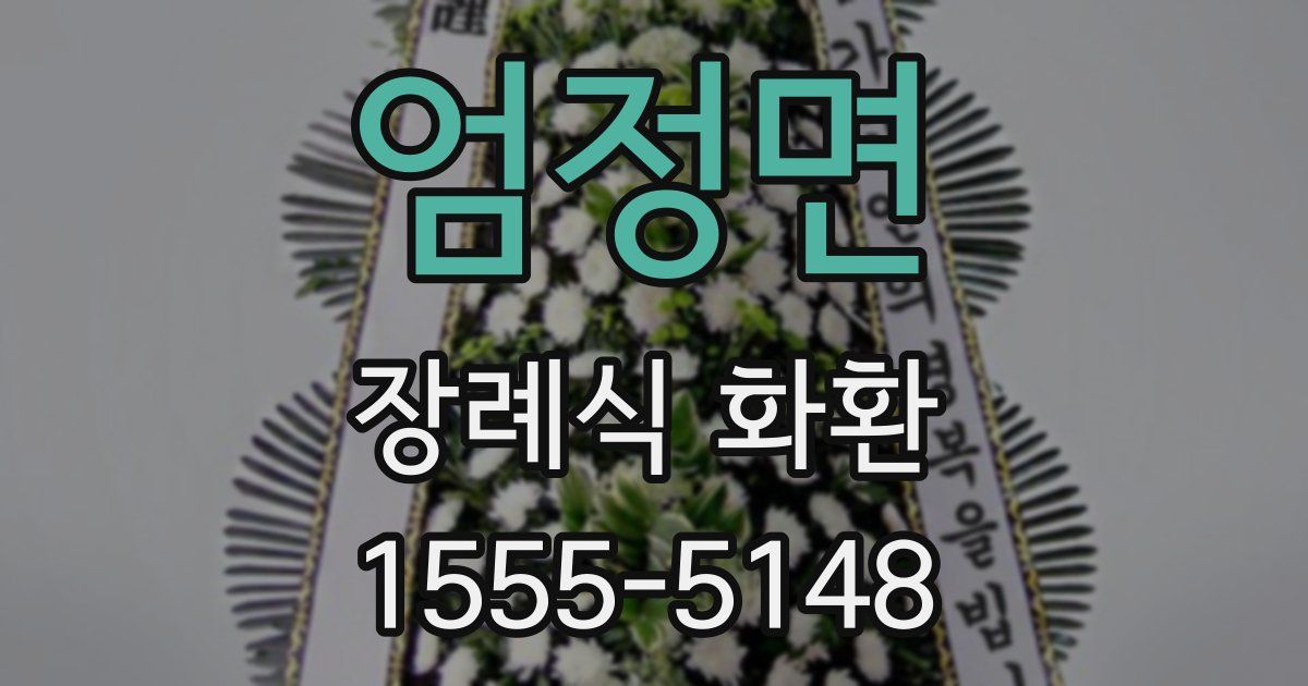엄정면 장례식 화환