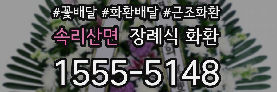 속리산면 장례식 화환