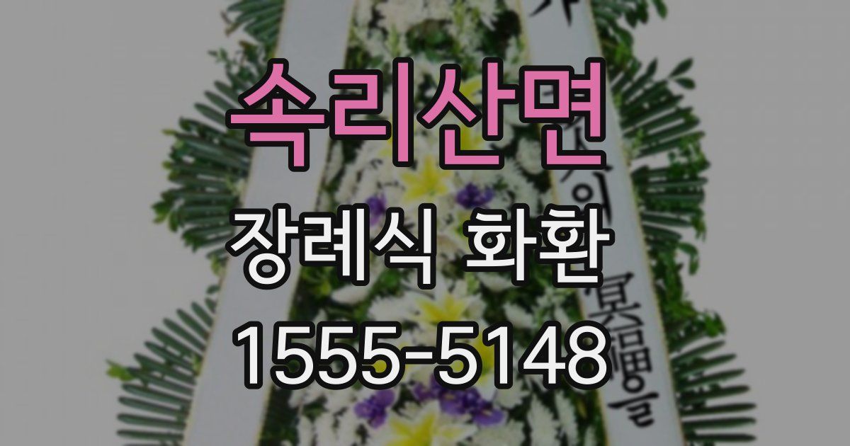 속리산면 장례식 화환
