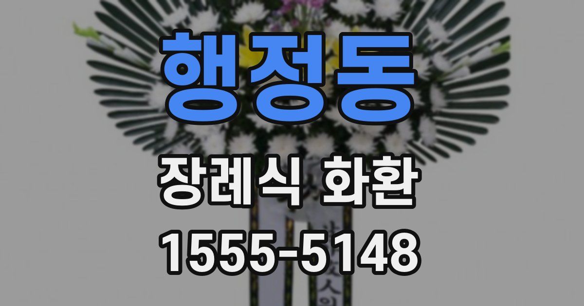 행정동 장례식 화환