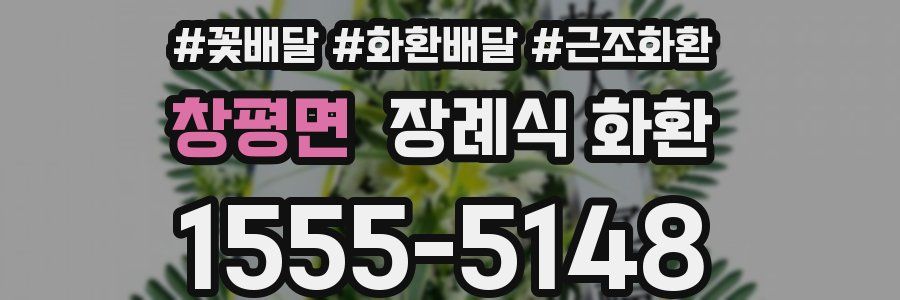 창평면 장례식 화환